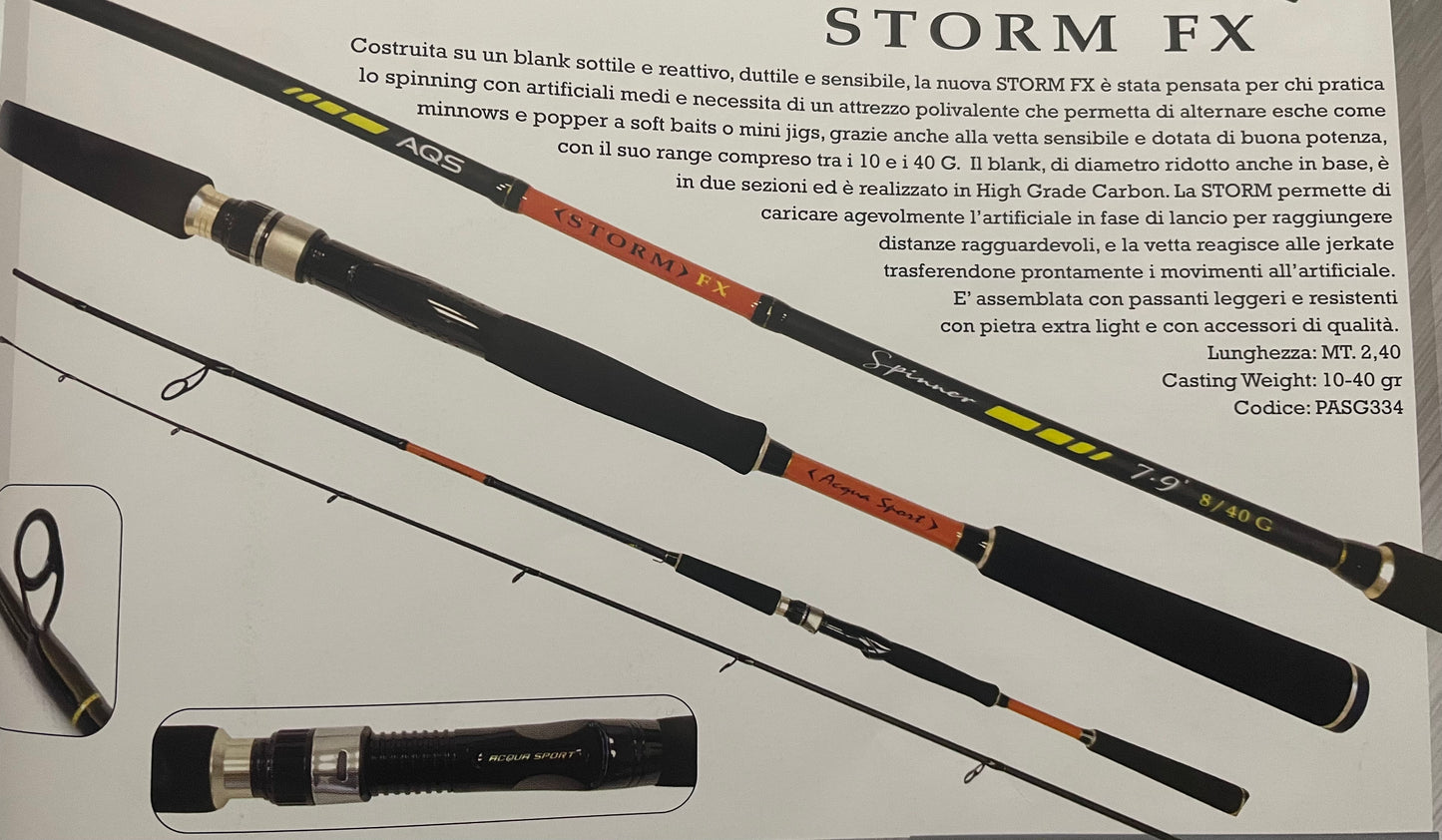 Canna da spinning AQS Storm Fx 240 10/40