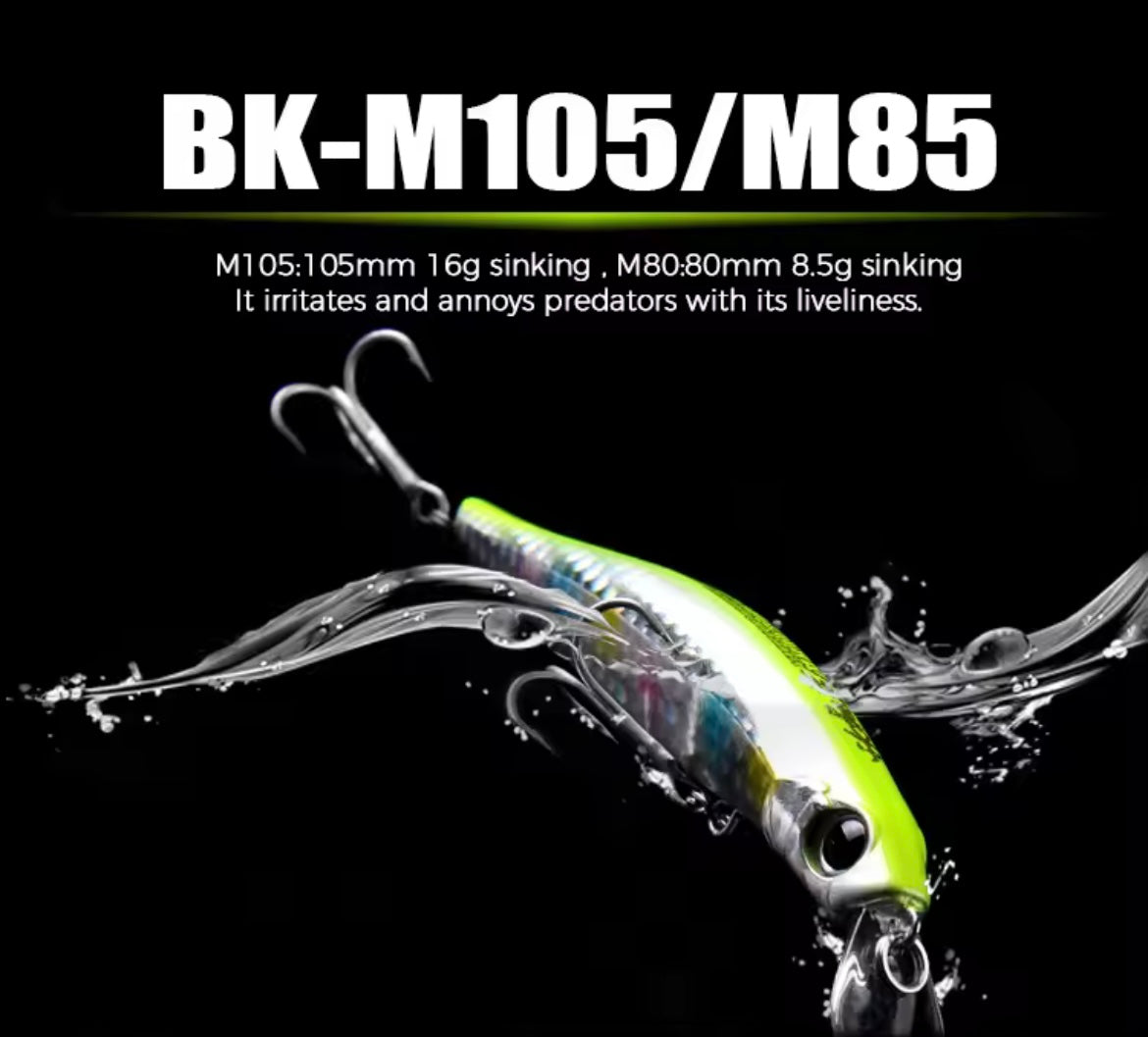 Minnow bearking Bass Slicker M80