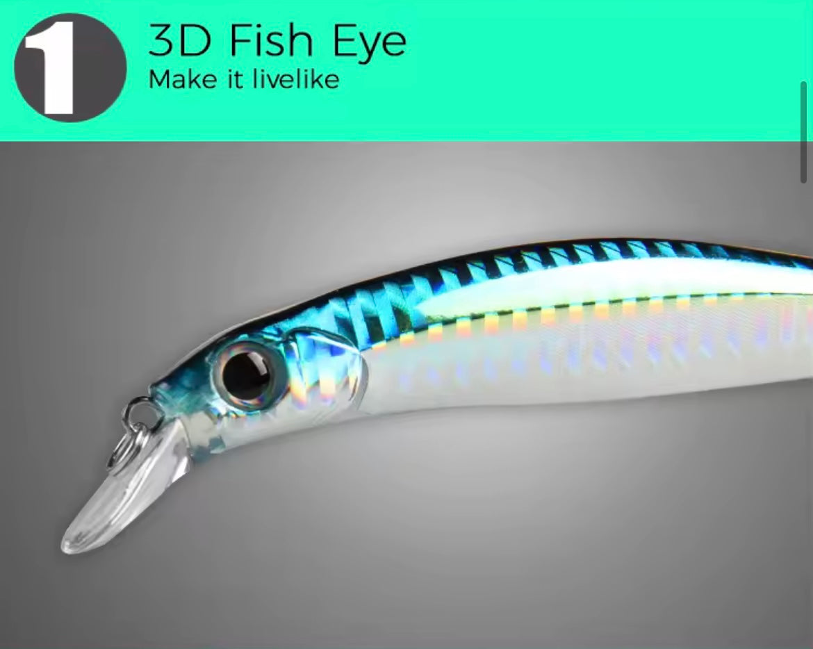 Minnow bearking Bass Slicker M80