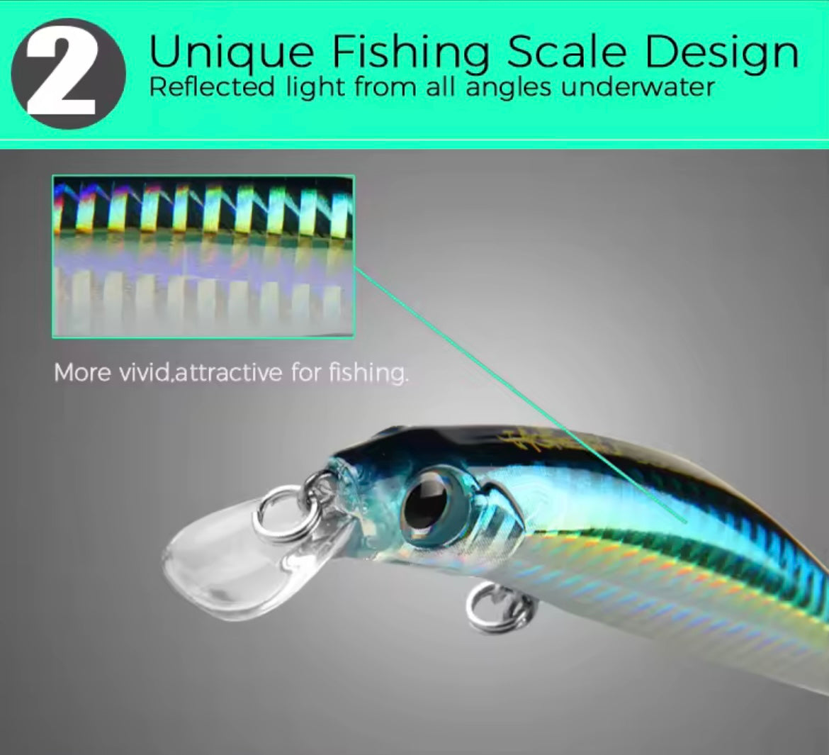 Minnow bearking Bass Slicker M80