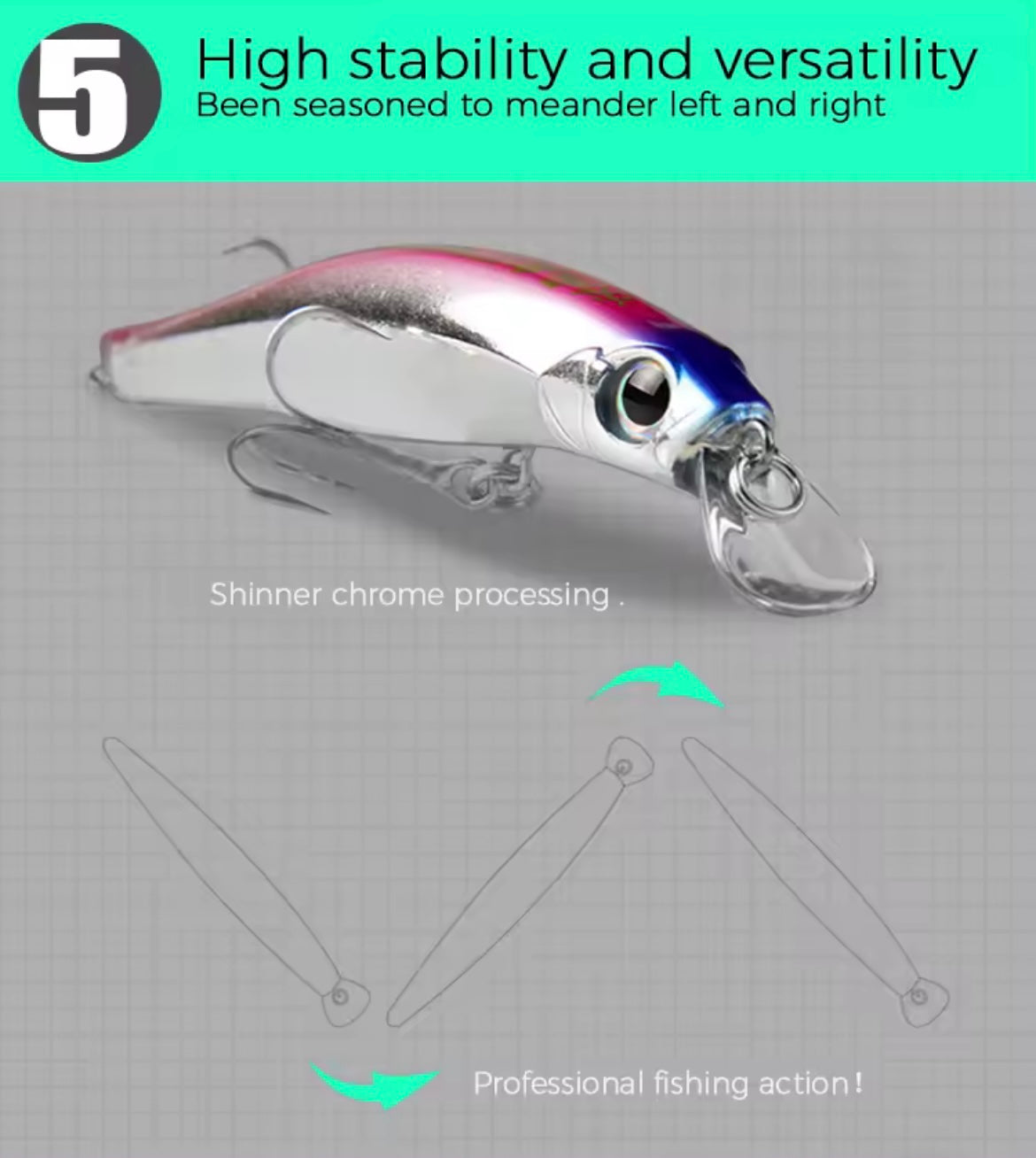 Minnow bearking Bass Slicker M80