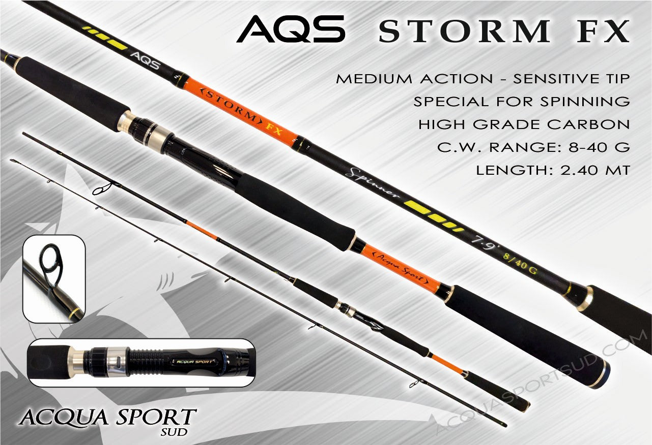 Canna da spinning AQS Storm Fx 240 10/40