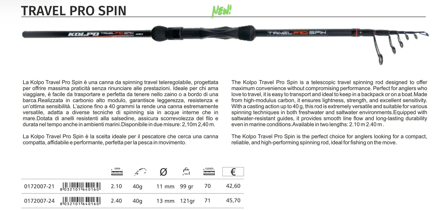 Canna da Spinning Kolpo Travel Pro Spin