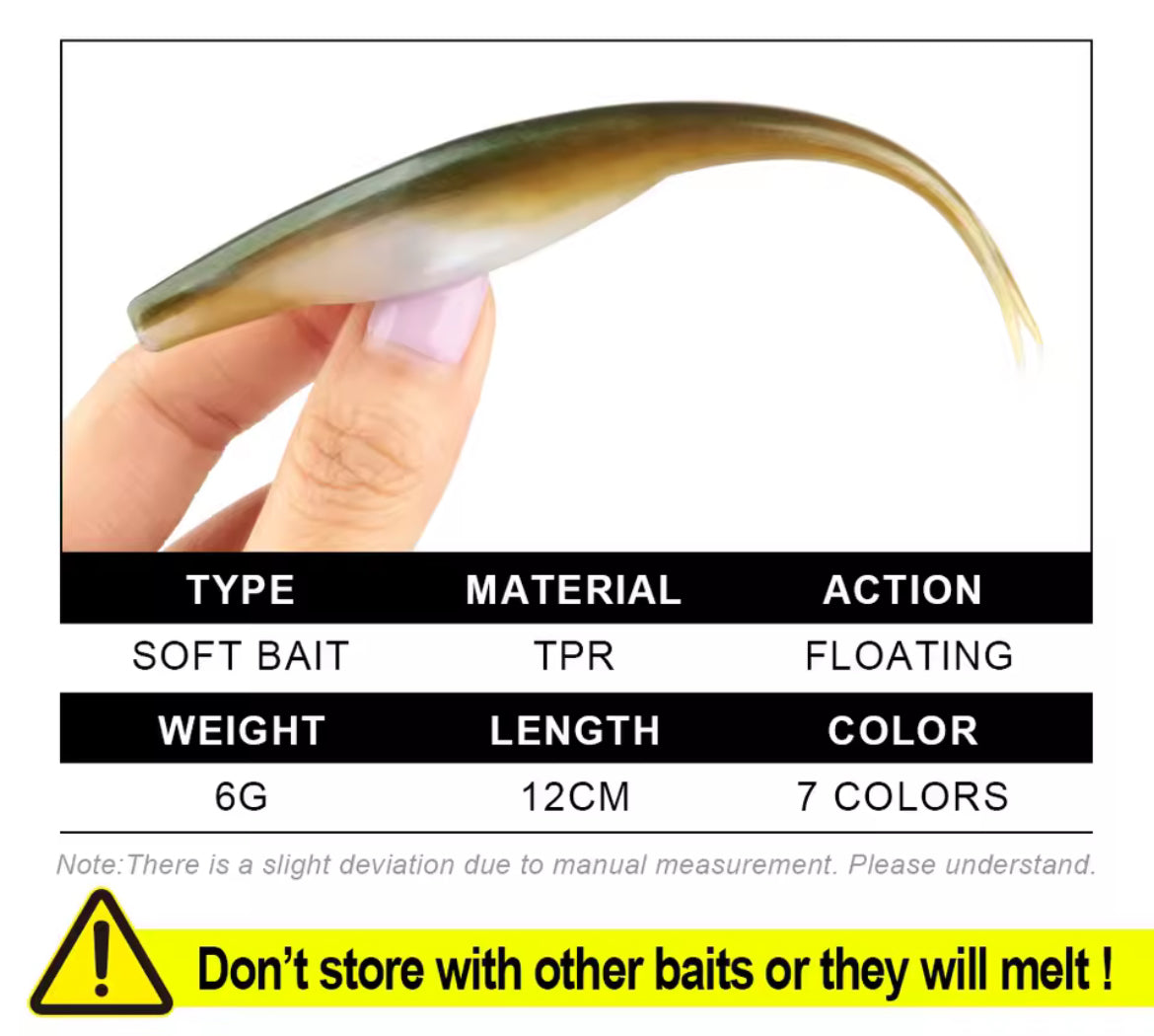 Siliconico TPR Spinpoler Jerk Shad