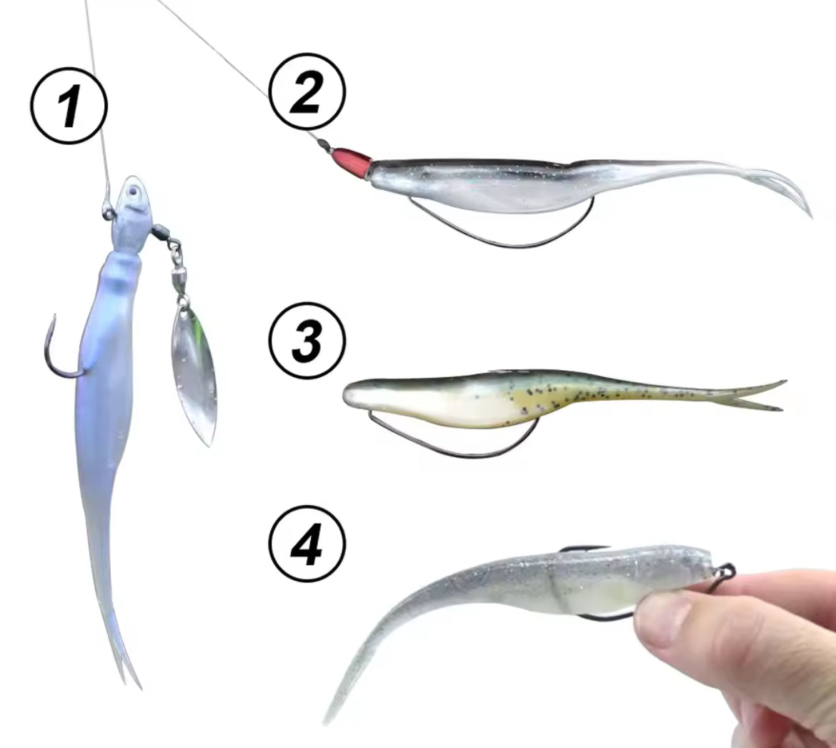 Siliconico TPR Spinpoler Jerk Shad