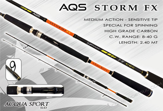 Canna da spinning AQS Storm Fx 240 10/40