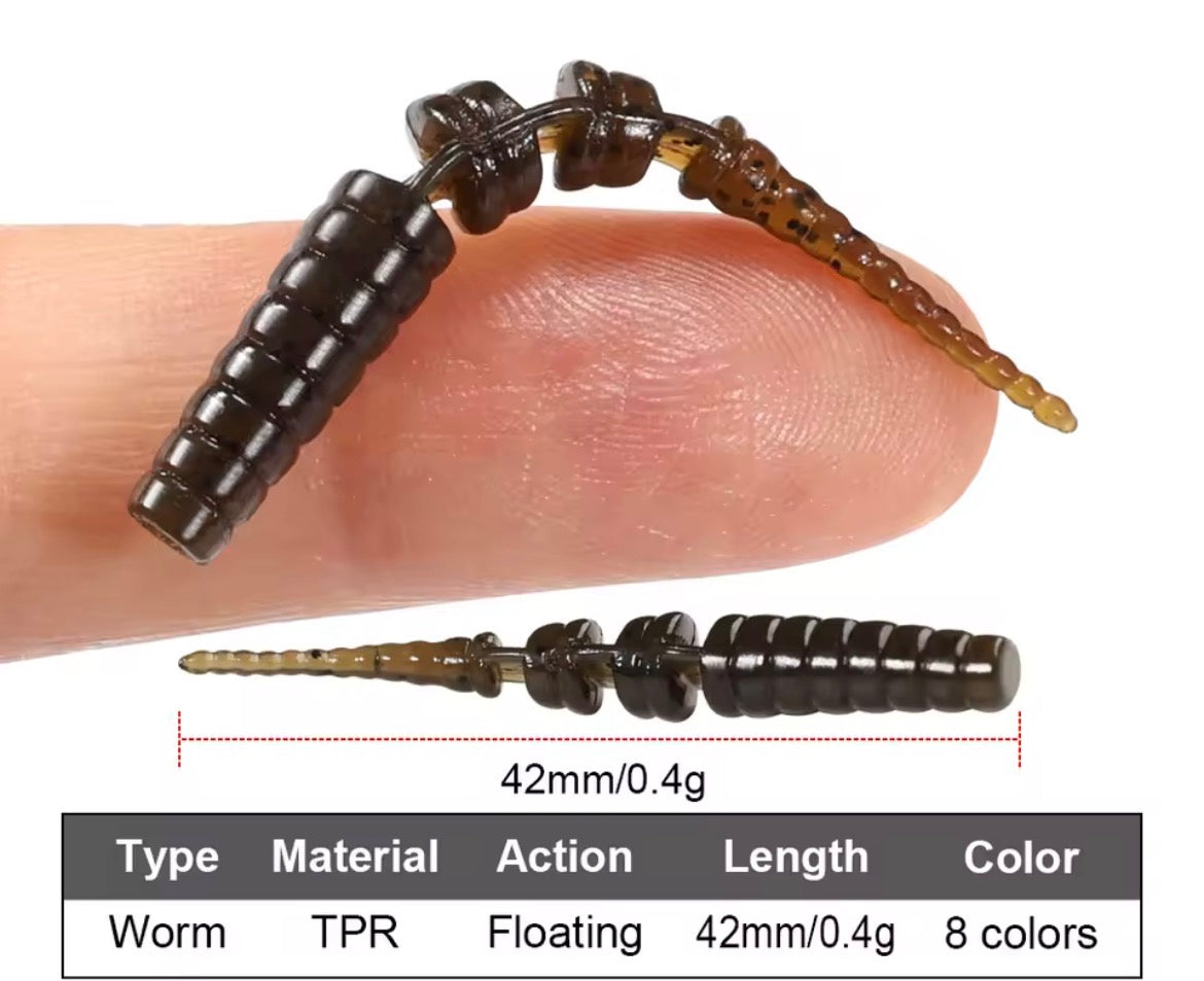 Spinpoler Micro worm Ajing Lure TPR
