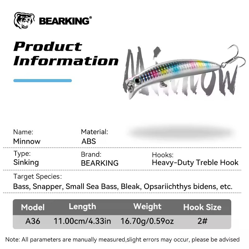 Bearking Sinking Minnow A-36